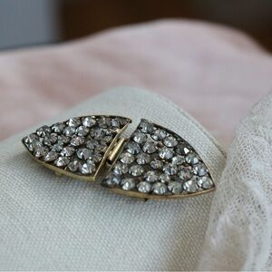 1920-30’s Antique Czech Glass Brass Buckle